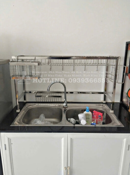 Kệ chén trên chậu rửa 1 tầng inox 304 - Inox Triều Phát Cần Thơ - Uy ...