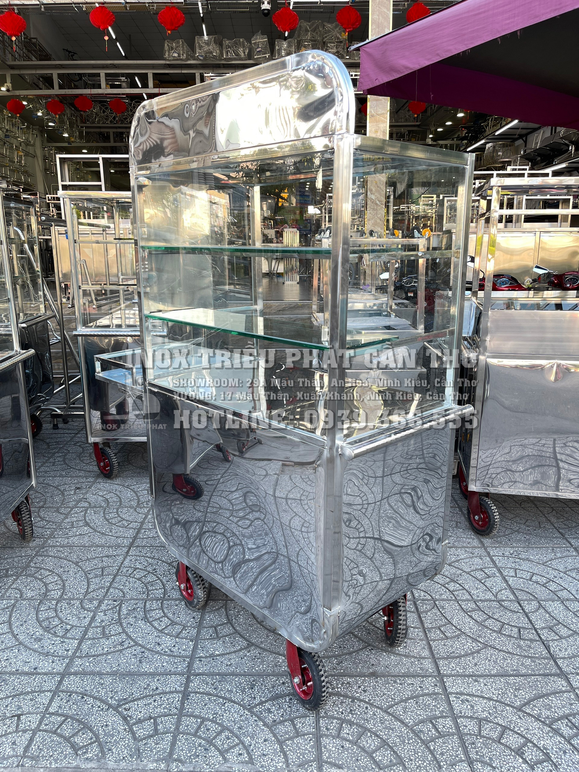 xe cà phê inox 430