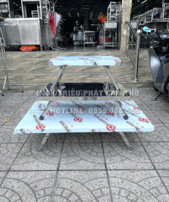 Bàn chữ nhật xếp inox 201