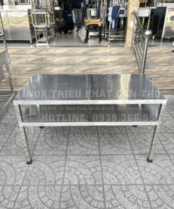 Bàn sơ chế 2 tầng inox 201