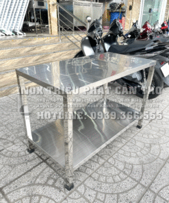 Bàn sơ chế 2 tầng inox 304