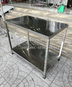 Bàn sơ chế 2 tầng inox 304