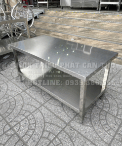 Bàn sơ chế 2 tầng inox 304