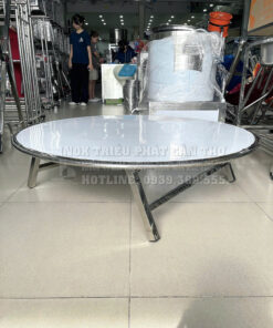 Bàn tròn bệt inox 201