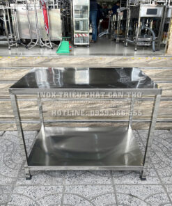 Bàn sơ chế 2 tầng inox 304