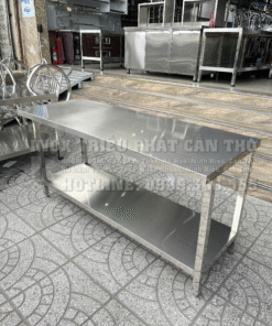Bàn sơ chế 2 tầng inox 304
