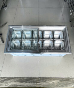 Thùng đá âm quầy inox 304
